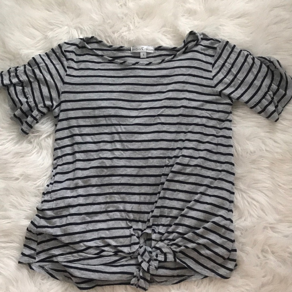 navy blue and grey tie shirt